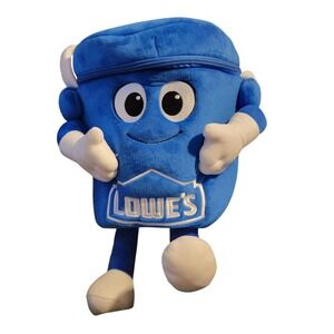 Lowe's Big Blue Plush Bucket Backpack - Limited Edition - Zip Closure Adjustable